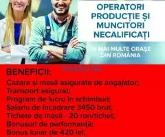 MUNCITORI NECALIFICATI (fabrica piese auto) in Cluj - cazare, 2 mese/zi si transport gratis!