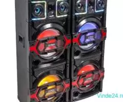 Sistem sonorizare cu USB, Bluetooth, SD& Efect de lumina Led 4 x 10” 850W