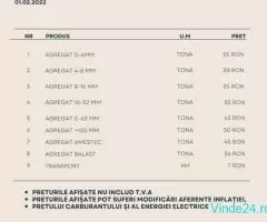 Agregate 0 - +100mm Amestec si Balast