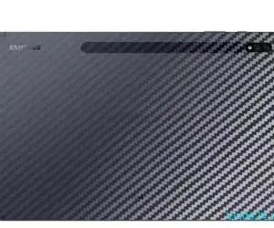 Folie autocolanta Skin, pentru Samsung Galaxy Tab 10.4 (2022), carbon negru, protectie spate