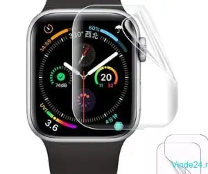 Set 2 folii, hidrogel, pentru Apple Watch Series 4, 44mm, protectie ecran, regenerabila