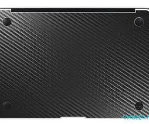 Folie Skin pentru Lenovo ThinkBook 15-IIL 15.6 inch, carbon negru, spate