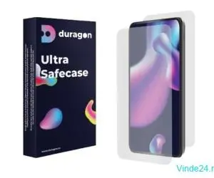 Set folie silicon Duragon, compatibila cu Realme 12 Pro+, antibacterian, protectie fata si spate