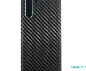 Folie autocolanta Skin, pentru Xiaomi Poco M5, carbon negru, protectie spate