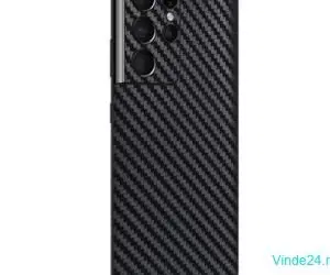 Folie autocolanta Skin, pentru Samsung A34, carbon negru, protectie spate