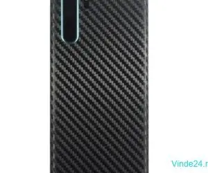 Folie autocolanta Skin, pentru Xiaomi Redmi Note 11E, carbon negru, protectie spate
