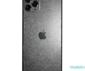 Folie autocolanta Skin, pentru Apple iPhone 15 Pro, imitatie piele, protectie spate