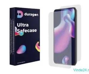 Set folie silicon Duragon, compatibila cu Xiaomi Redmi 13C, antibacterian, protectie fata si spate