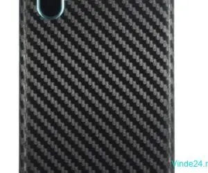 Folie autocolanta Skin, pentru Huawei Enjoy 10s, carbon negru, protectie spate