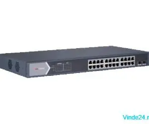 Switch 24 porturi PoE Gigabit, 2 porturi SFP Gigabit - Hikvision DS-3E0526P-E-M