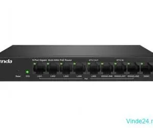 Router 8 porturi PoE+, 1 port WAN, Gigabit, Web Management - TENDA TND-G0-8G-POE