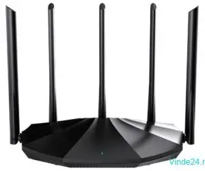 Router Wi-Fi 6, DualBand 2.4Ghz/5GHz, 300+1201Mbps, 5x6dBi, 4 porturi Gigabit - TENDA TND-RX2-PRO