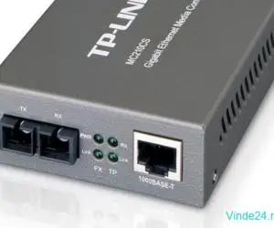 Media convertor 1 port SC/UPC, single-mod, 15 Km, montabil in rack  TP-Link MC210CS