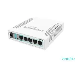 Switch 5 porturi Gigabit PoE  Mikrotik RB260GS