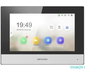 Monitor videointerfon Touch Screen TFT LCD 7 inch conectare 2 fire Wifi - Hikvision DS-KH6320Y-WTE2