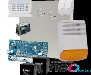 Kit alarma la efractie DSC NEO cu sirena exterioara KIT2016EXT-BS1