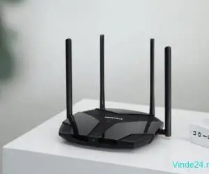 Router Wireless Gigabit MERCUSYS MR80X AX3000, WI-Fi 6, Dual-Band 574 + 2402 Mbps, negru