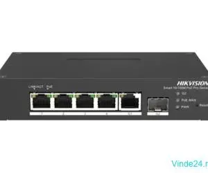 Switch Smart managed 4 porturi, 1 port Gigabit SFP, 1 port Gigabit RJ45 - HIKVISION DS-3T1306P-SI-HS