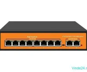 Switch POE 8 porturi 10/100+2x100/1000Mbps, 250m max 96W - Bestnps NPS08F2GBE