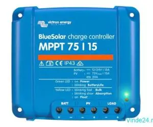 Incarcator solar MPPT 75/15 Bluesolar 15A Victron Energy, SCC075015060R