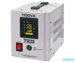 UPS 1100VA/700W runtime extins utilizeaza un acumulator (neinclus) TED UPS Expert TED000323