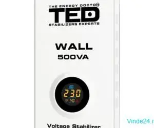 Stabilizator retea maxim 500VA-AVR LCD 2 iesiri schuko WALL TED002174 (1/4)