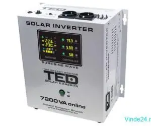 Invertor solar de la 48V la 230V 7200VA/5000W MPPT unda sinusoidala TED000316