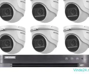 Sistem supraveghere 6 camere Hikvision 4 in 1 8MP, 2.8mm, IR 30m, DVR 8 canale 8MP 4K