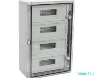 Cutie modulara, gri, usa transparenta, IP65, 3 x 15 module, 350x500x190 mm PP3116