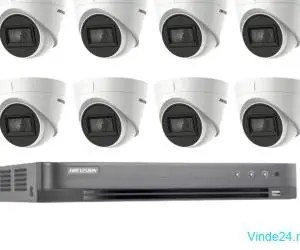 Sistem supraveghere video Hikvision 8 camere 4 in 1 8MP IR 60m, DVR 8 canale 4K