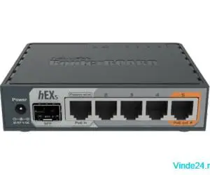 Router hEX S, 5 x Gigabit, 1 xSFP, RouterOS L4 - Mikrotik RB760iGS