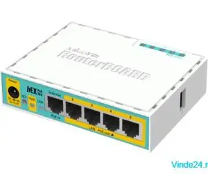 Router hEX PoE Lite, 5 x Fast Ethernet 4 x PoE, RouterOS L4 - Mikrotik RB750UPr2