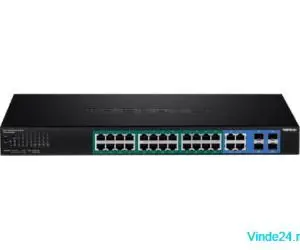 Switch 28 porturi Gigabit Web Smart, 24 x PoE+, 4 x Gigabit/SFP - TRENDnet TPE-2840WS