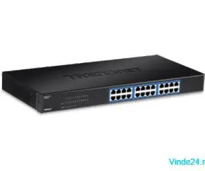 Switch GREENnet rack mount 24 porturi Gigabit - TRENDnet TEG-S24G