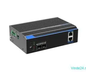 Switch industrial 2 porturi Gigabit HPoE'2 porturi uplink SFP/RJ45 - UTEPO UTP7202GE-POE