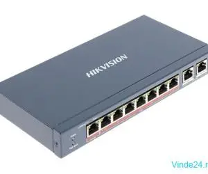 Switch 8 porturi PoE+, 2 porturi uplink - HIKVISION