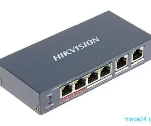 Switch 4 porturi PoE+, 2 porturi uplink - HIKVISION