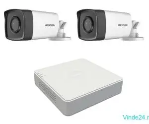 Kit de supraveghere Hikvision Turbo HD 2MP 1080P cu 2 camere IR 40