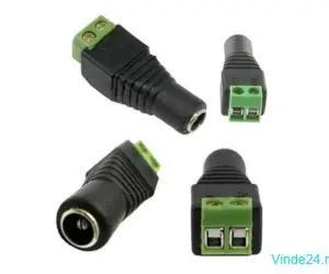 Conector de alimentare mama, 12V, cu surub SDC-CAM