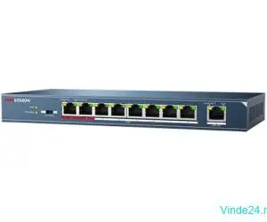 Switch 8 porturi PoE, 1 port uplink- HIKVISION