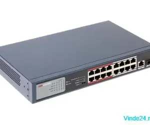 Switch 16 porturi PoE, 2 porturi uplink - HIKVISION