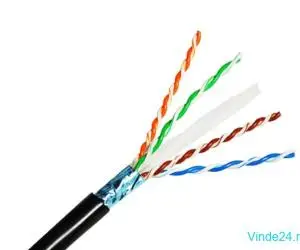 Cablu CAT6 FTP ecranat 0.5mm 24AWG CUPRU SOLID rola 100m