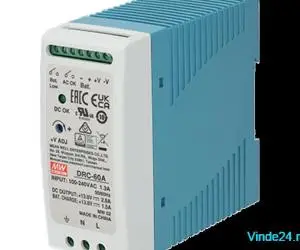 Sursa de alimentare in comutatie, 13.8V / 4.3A, sina DIN, BackUp - MEAN WELL DRC-60A