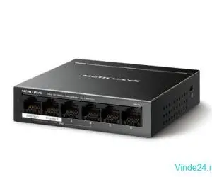 Switch 6 porturi 10/100Mbps 4 porturi PoE+ Mercusys - MS106LP