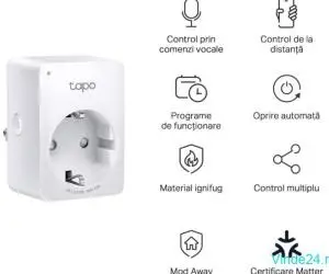 Mini priza WiFi smart compatibila cu Matter TP-Link - TAPO P100M