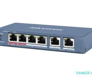 Switch cu management 4 porturi PoE Hikvision - DS-3E1106HP-EI