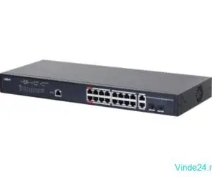 Switch 18 porturi, 16 porturi POE, Gigabit, Port Dahua PFS4218-16GT-130