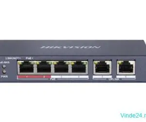 Switch 4 porturi Unmanaged POE Hikvision DS-3E0106P-E-M