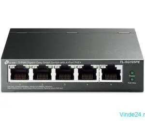 Switch TP-Link 5 porturi Gigabit POE 10Gbps - TL-SG105PE