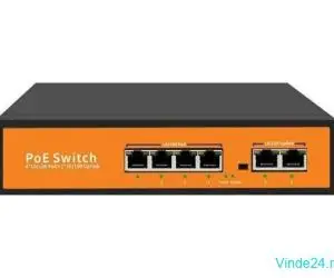 Switch PoE BestNPS 4+2 porturi 10/100, 250m, max 65W NPS04F2FBE